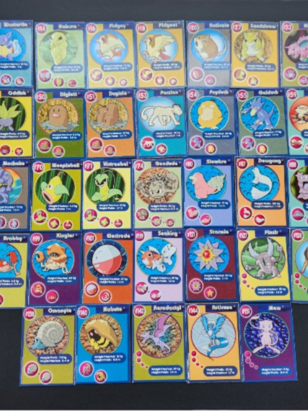 Vintage Pokemon 1999 Burger King PokeTrivia 41 Card Lot Collection Bundle Pcs